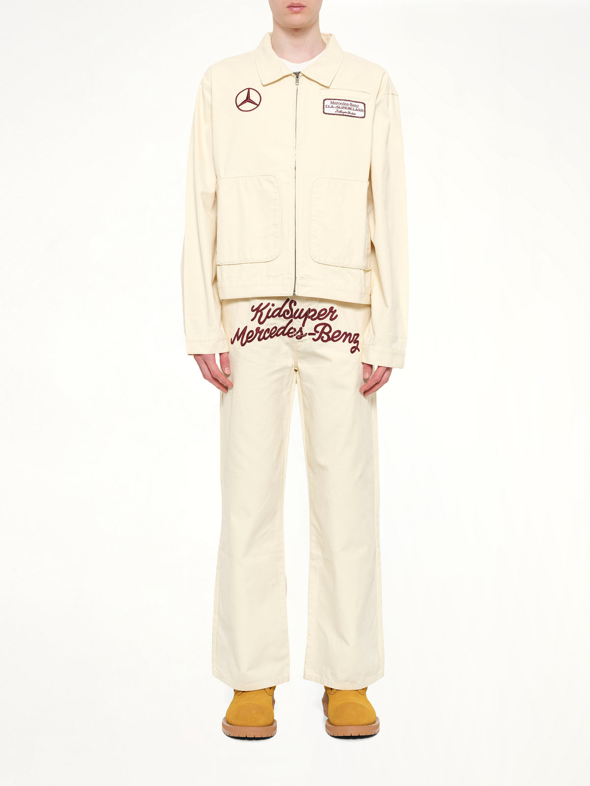 Kidsuper X Mercedes Benz Work Jacket in Cream