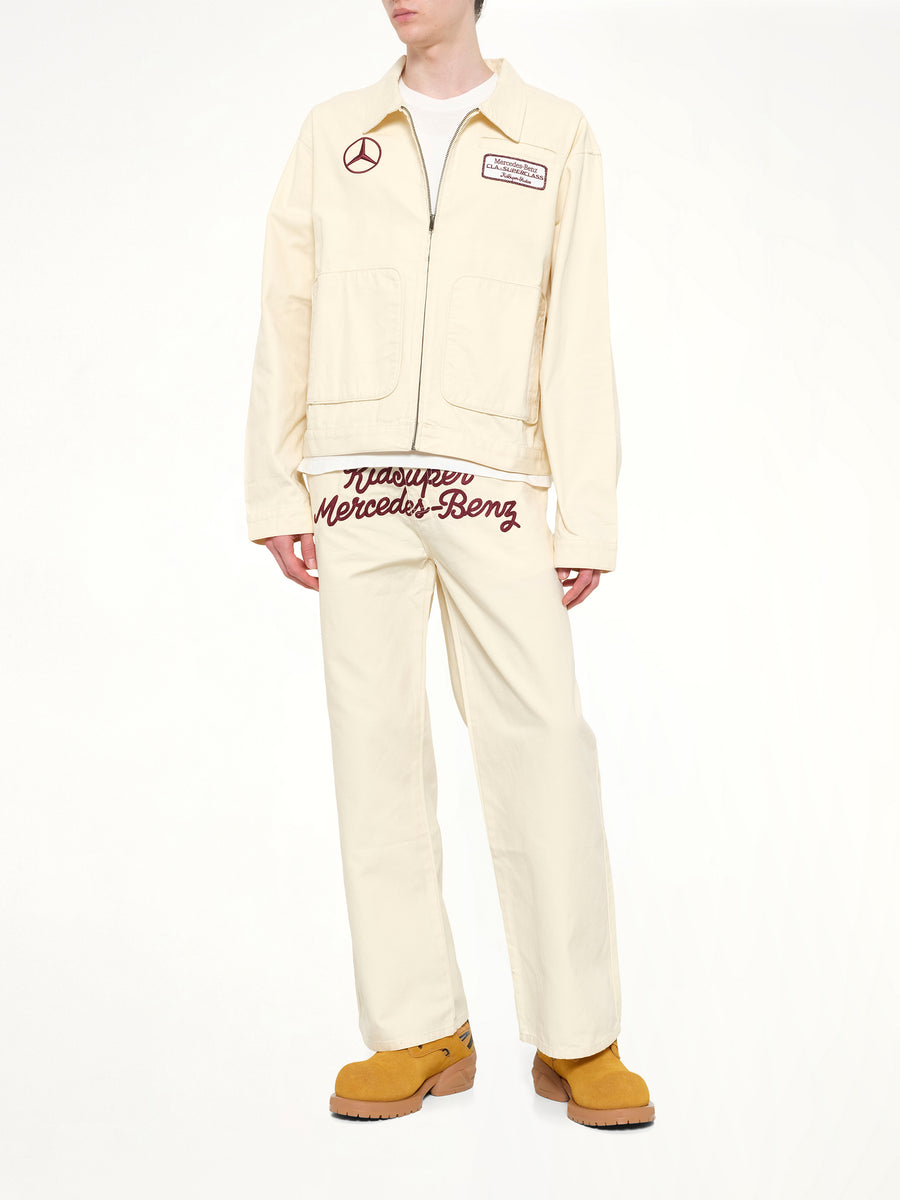 Kidsuper X Mercedes Benz Work Jacket in Cream