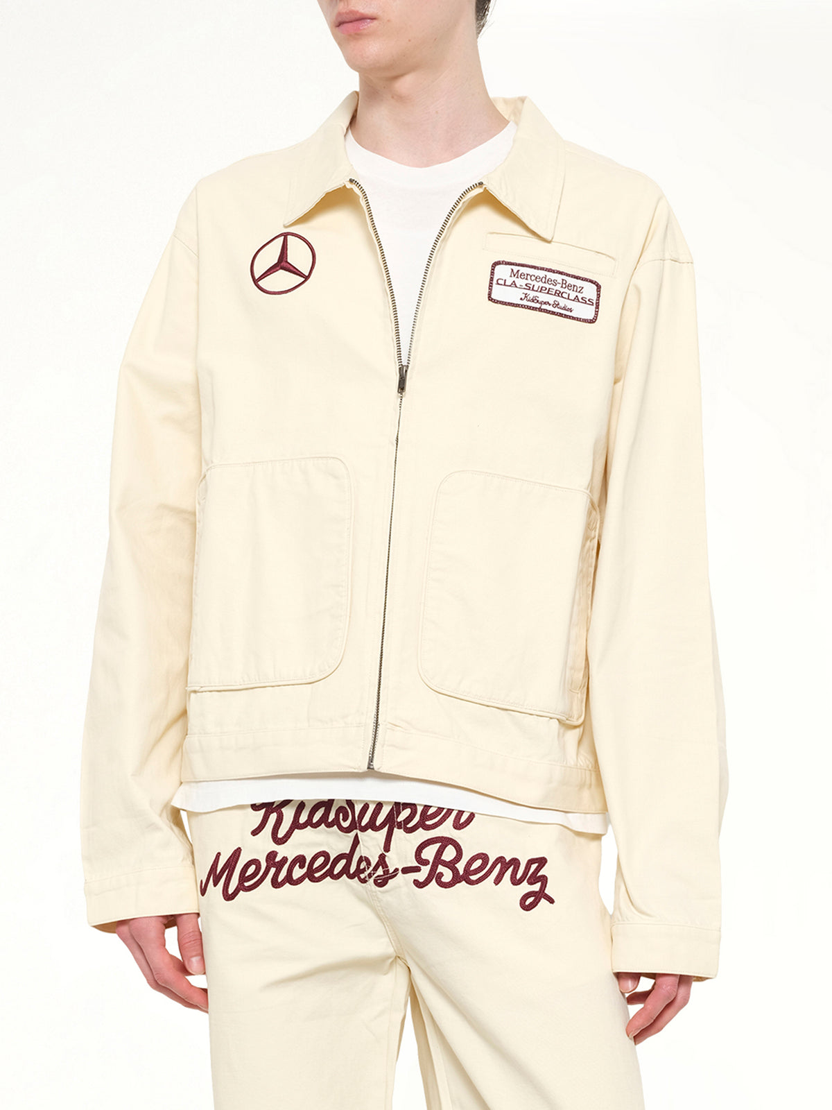Kidsuper X Mercedes Benz Work Jacket in Cream