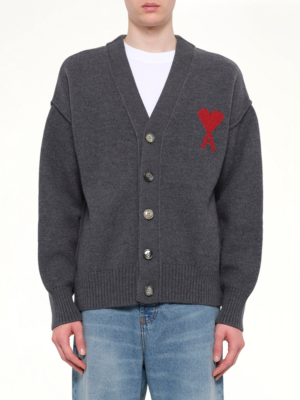 Ami De Coeur Cardigan in Grey