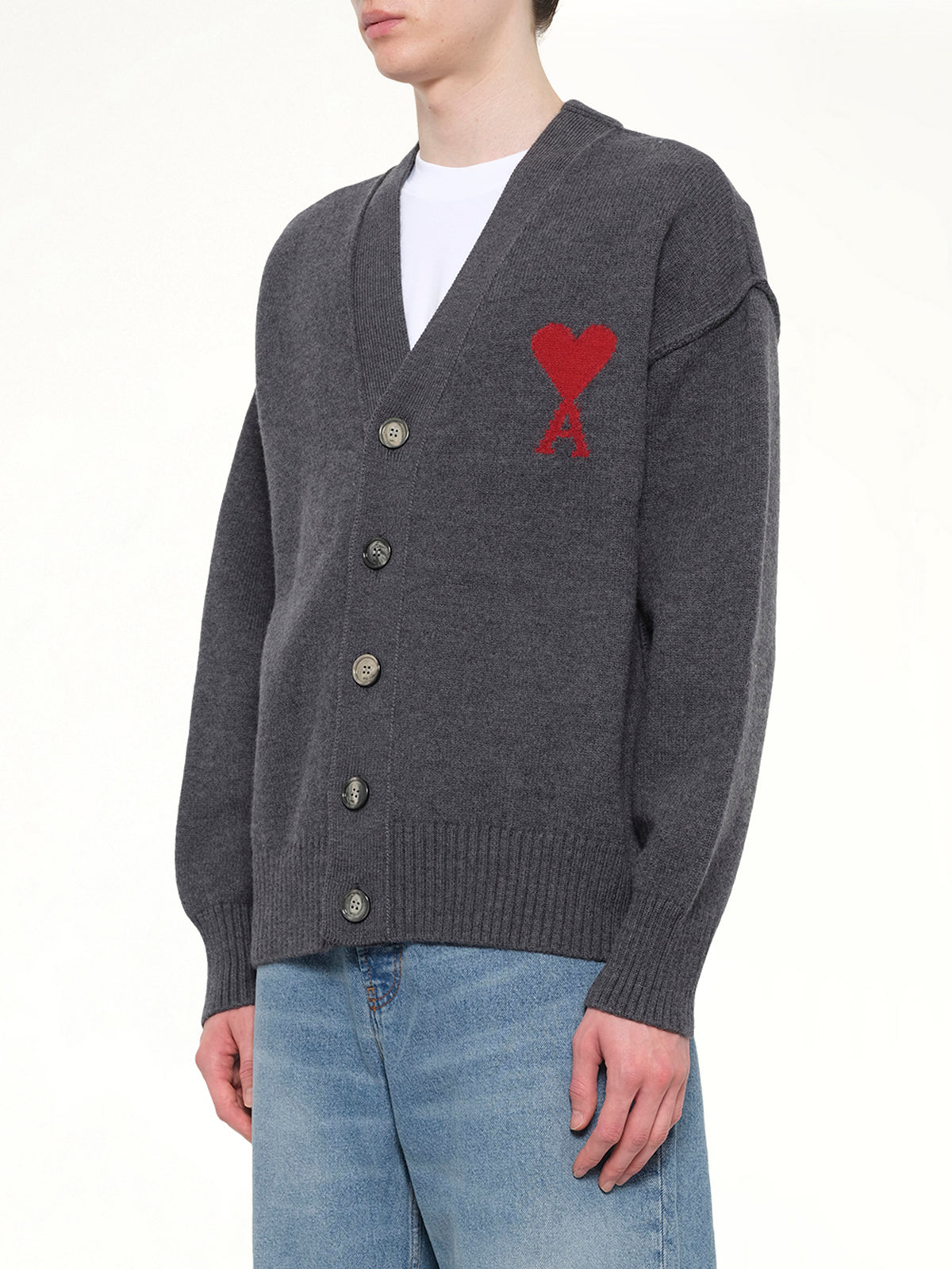 Ami De Coeur Cardigan in Grey