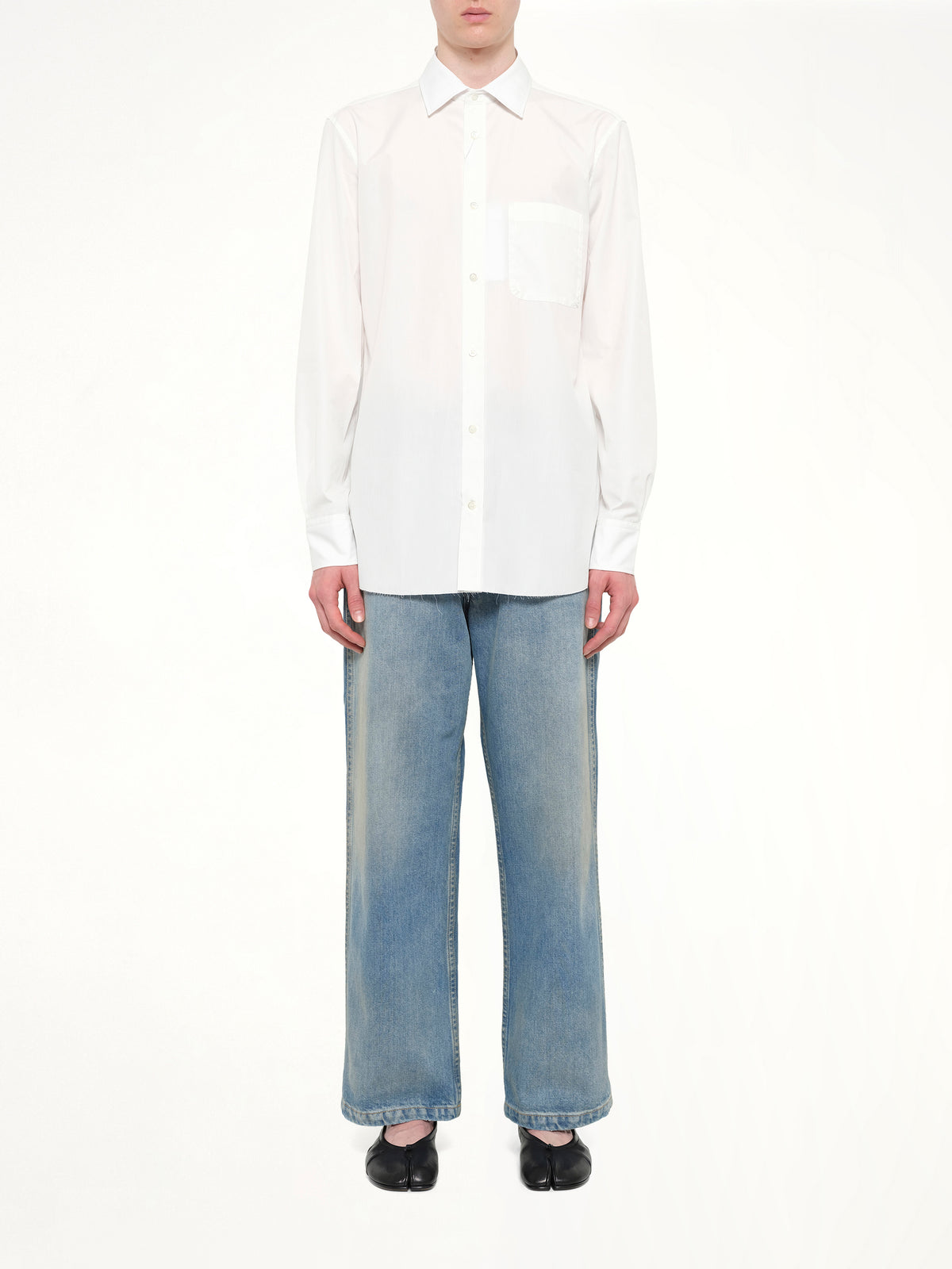 Long Sleeve Shirt in Off White