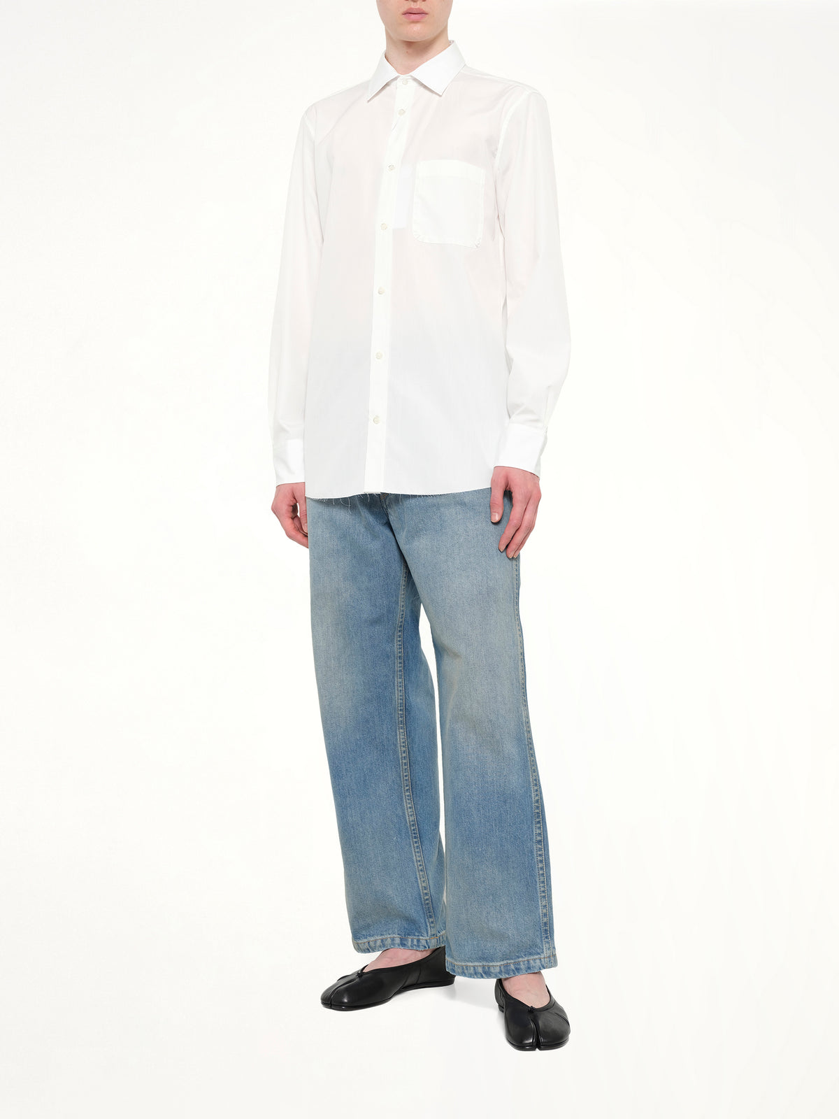 Long Sleeve Shirt in Off White
