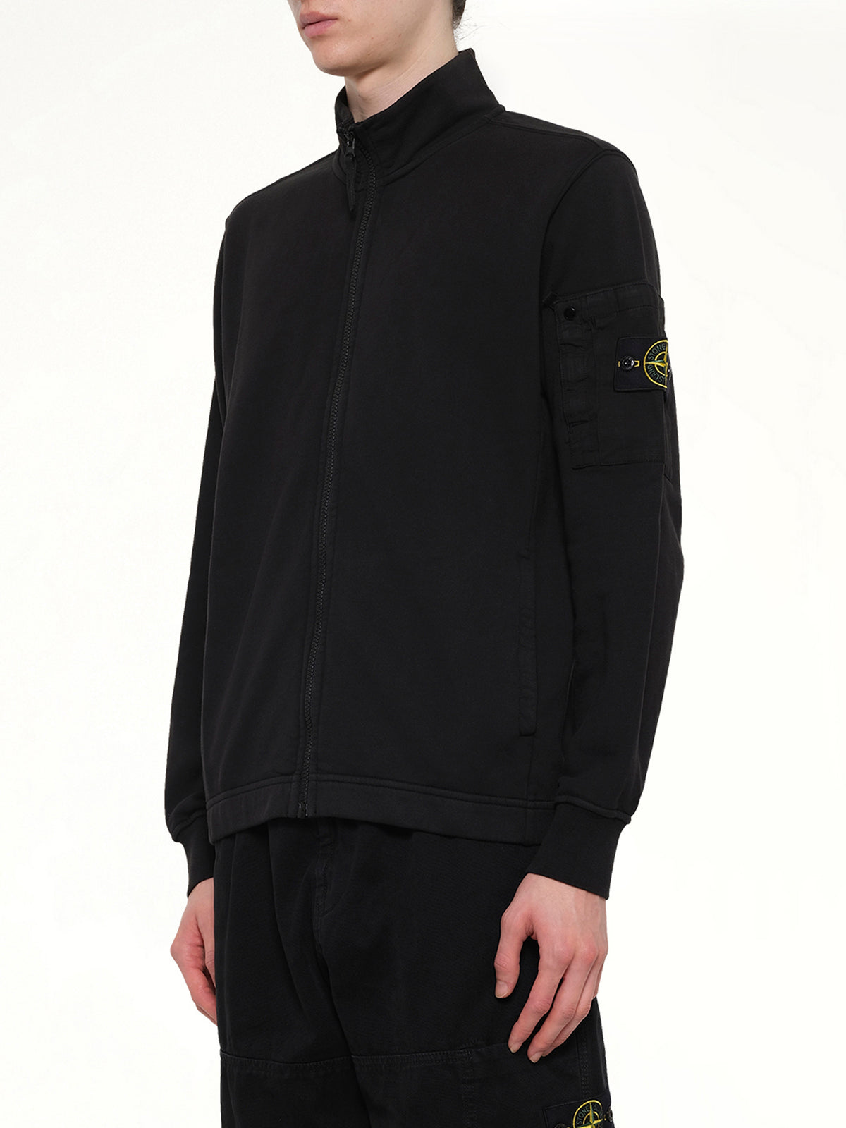 6100018 Zip Up Cardigan in Black