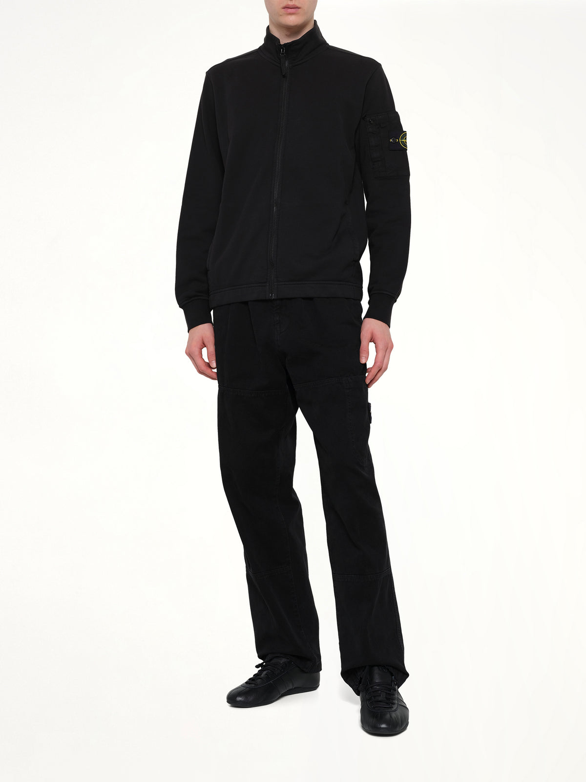 6100018 Zip Up Cardigan in Black