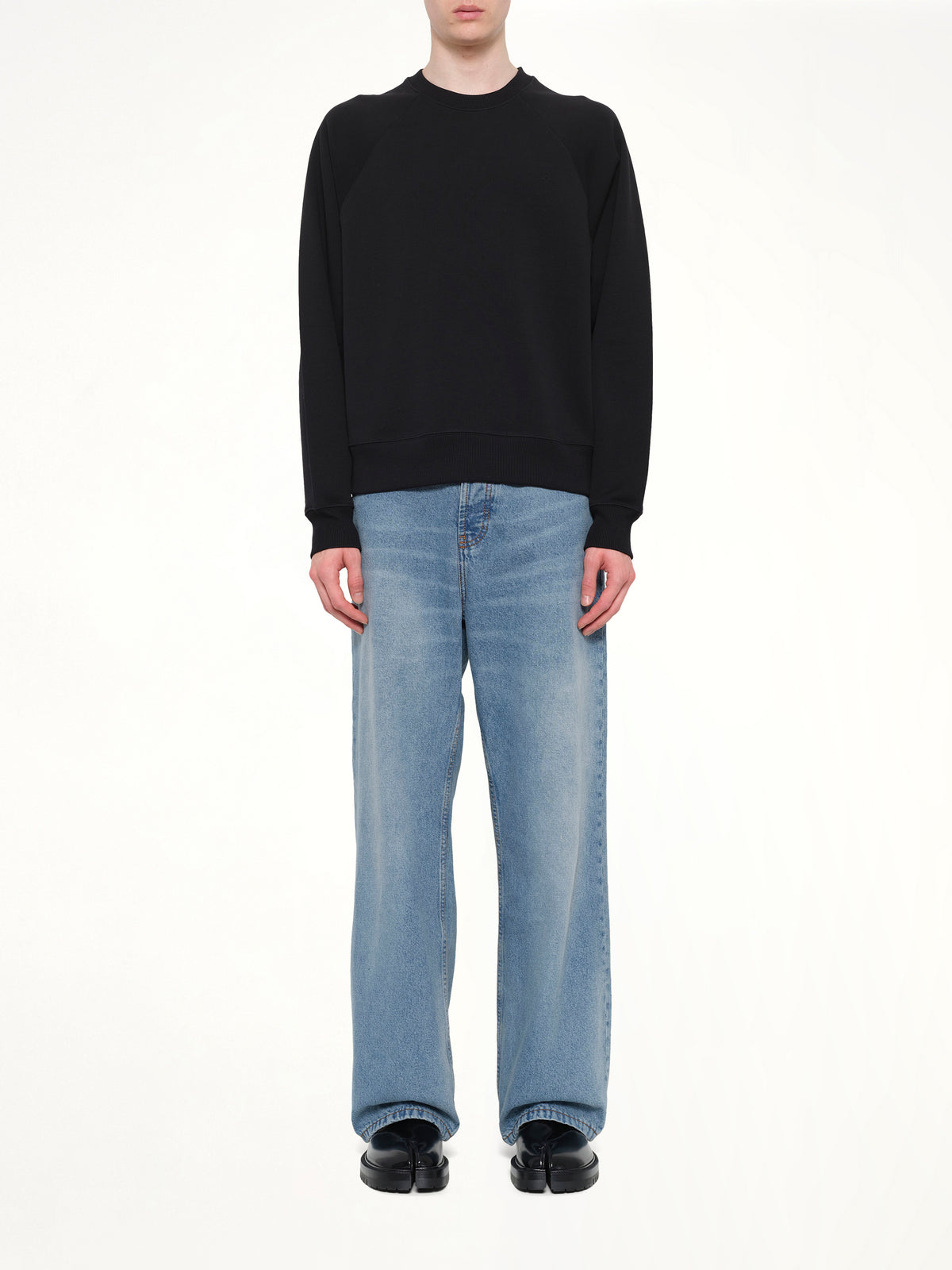 Small Embossed ADC Sweatshirt in Black