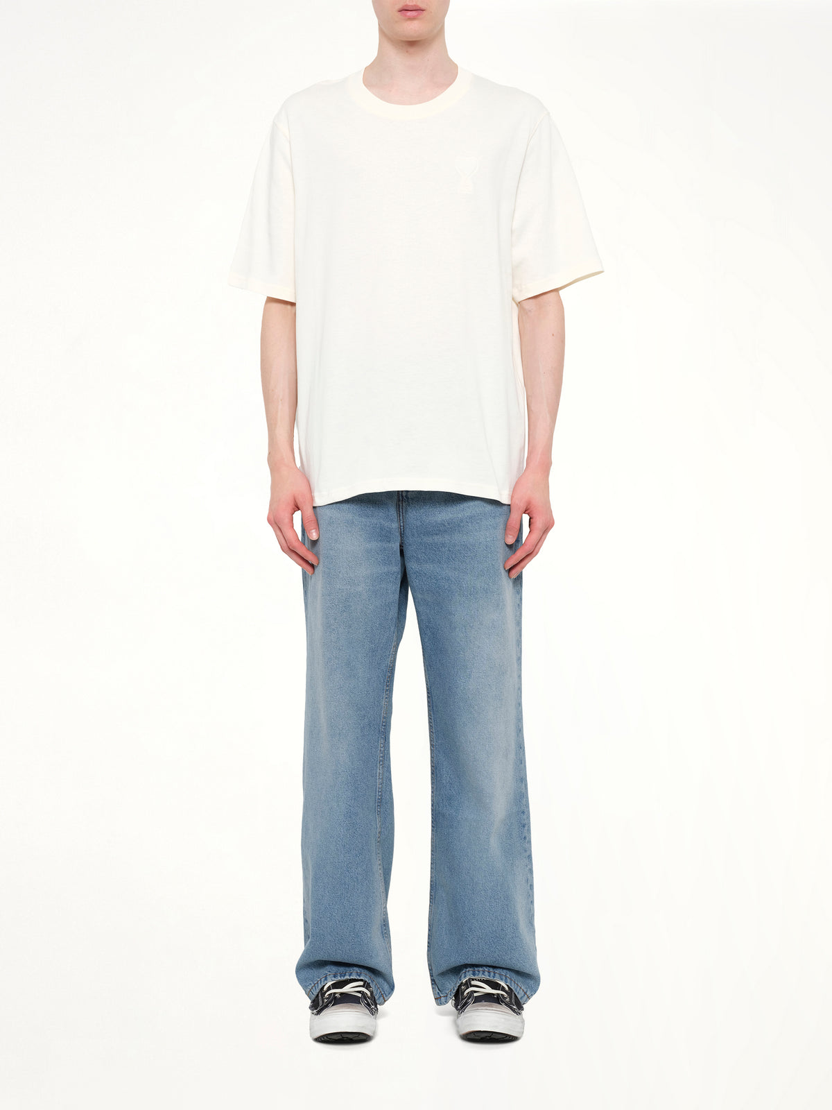 Big ADC Embossed T-Shirt in Off White