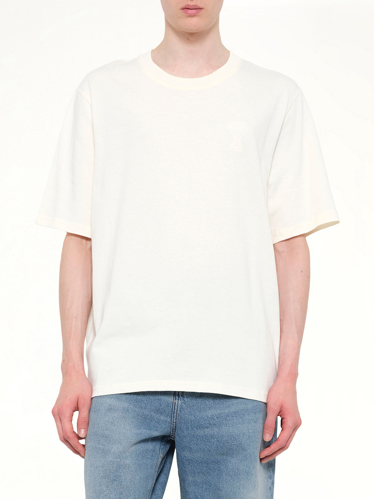 Big ADC Embossed T-Shirt in Off White