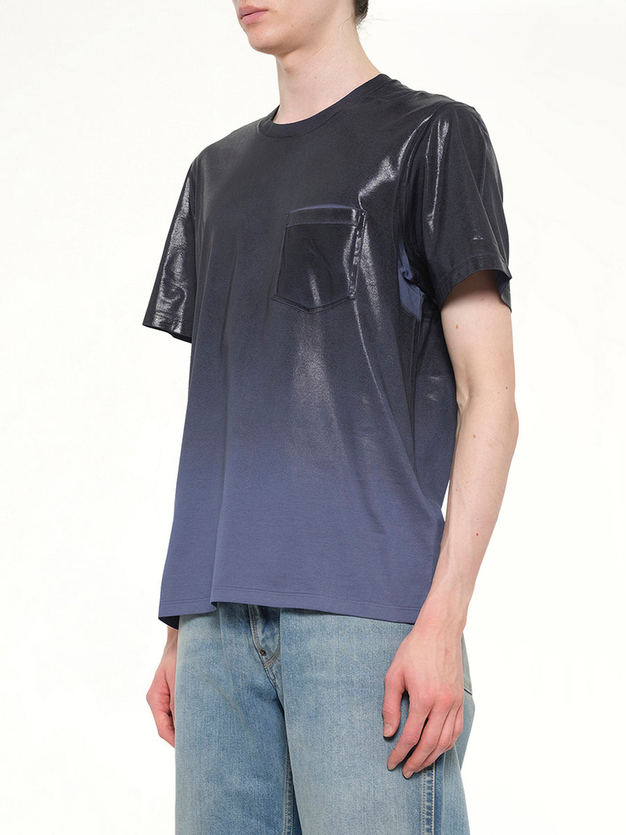 Coated T-Shirt in Lapis Blue