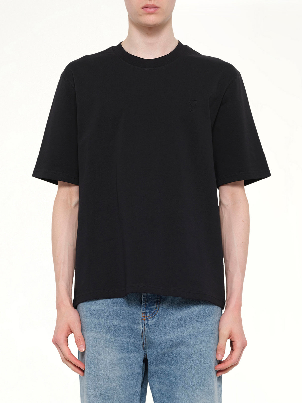 Small Embossed ADC T-Shirt in Black