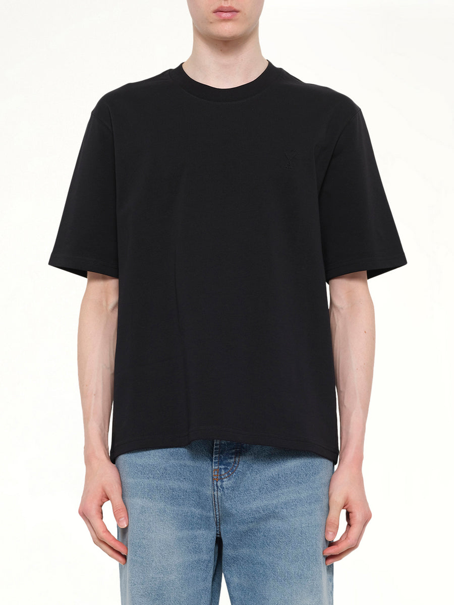 Small Embossed ADC T-Shirt in Black