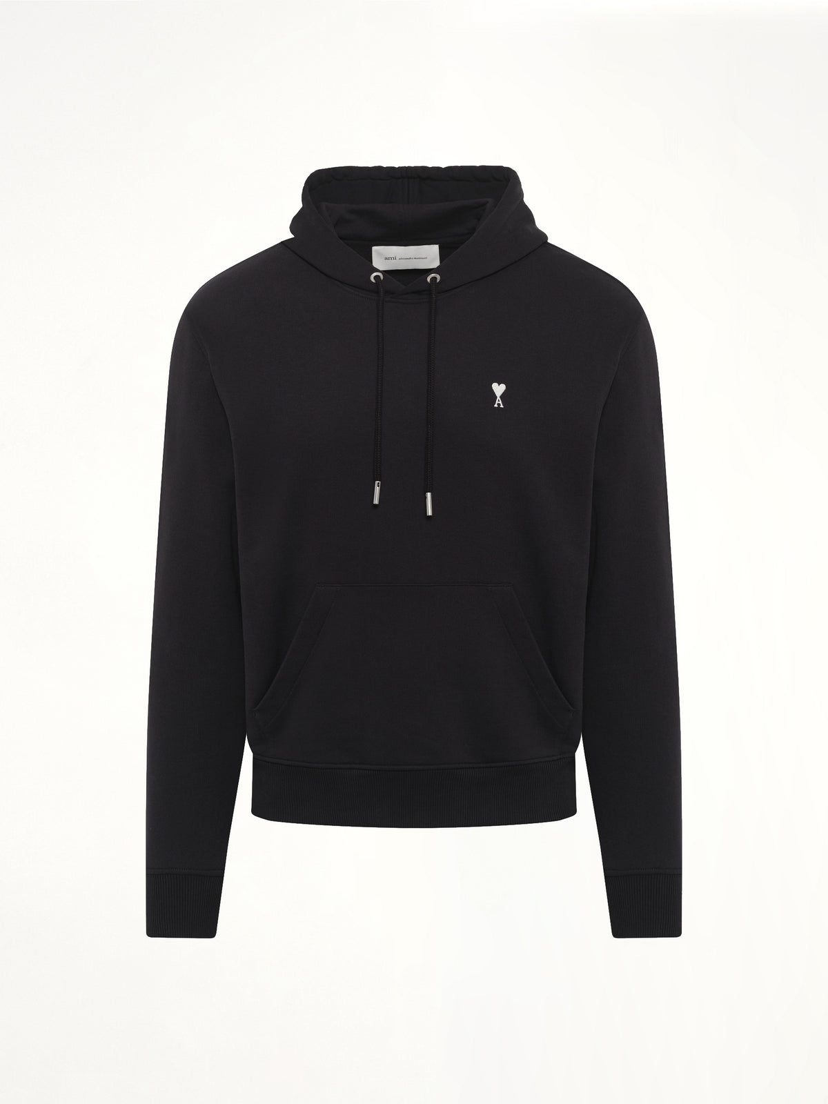 Contrasted Ami De Coeur Hoodie in Black