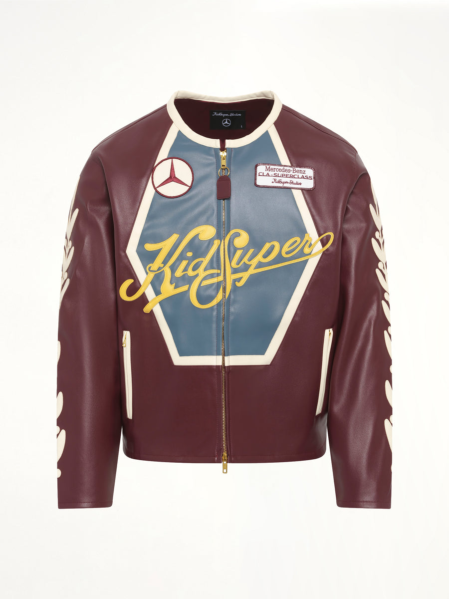 Kidsuper X Mercedes Benz Racer Jacket in Burgundy