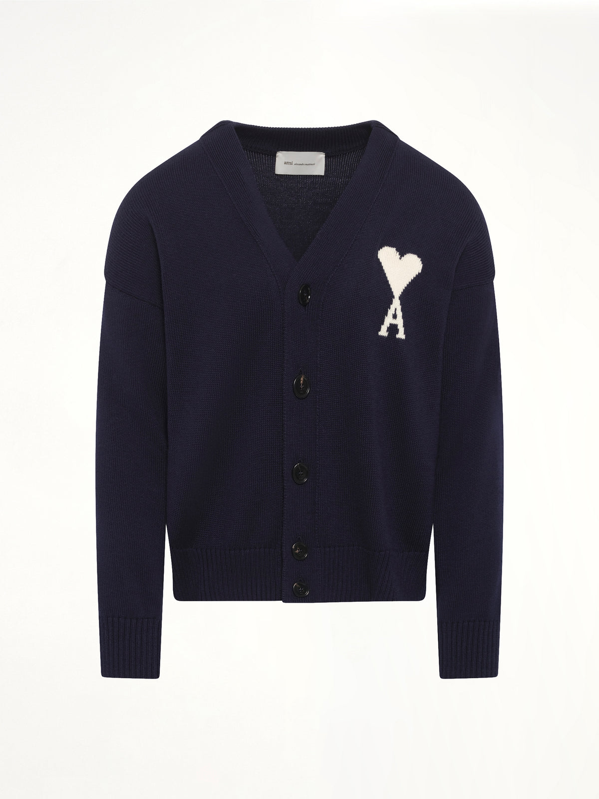 Contrasted Ami De Coeur Cardigan in Navy