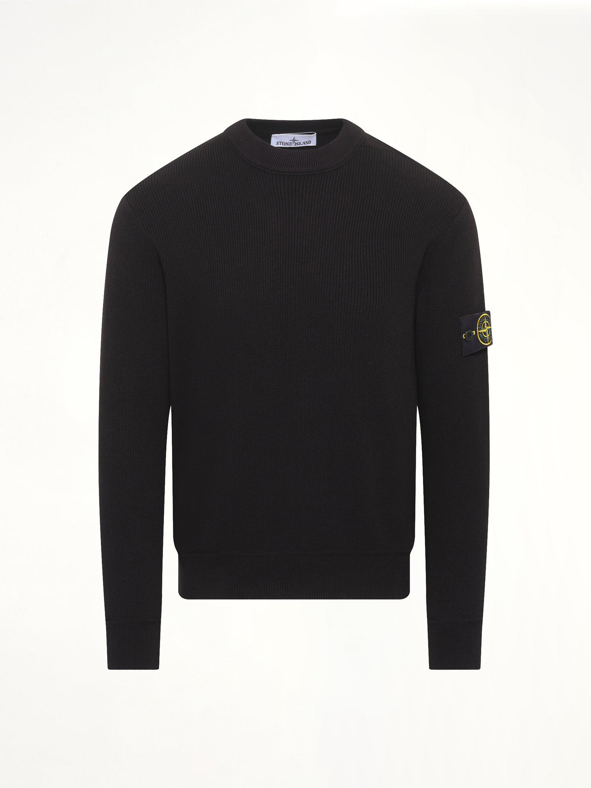 5100154 Ribbed Cotton Crewneck Sweater in Black
