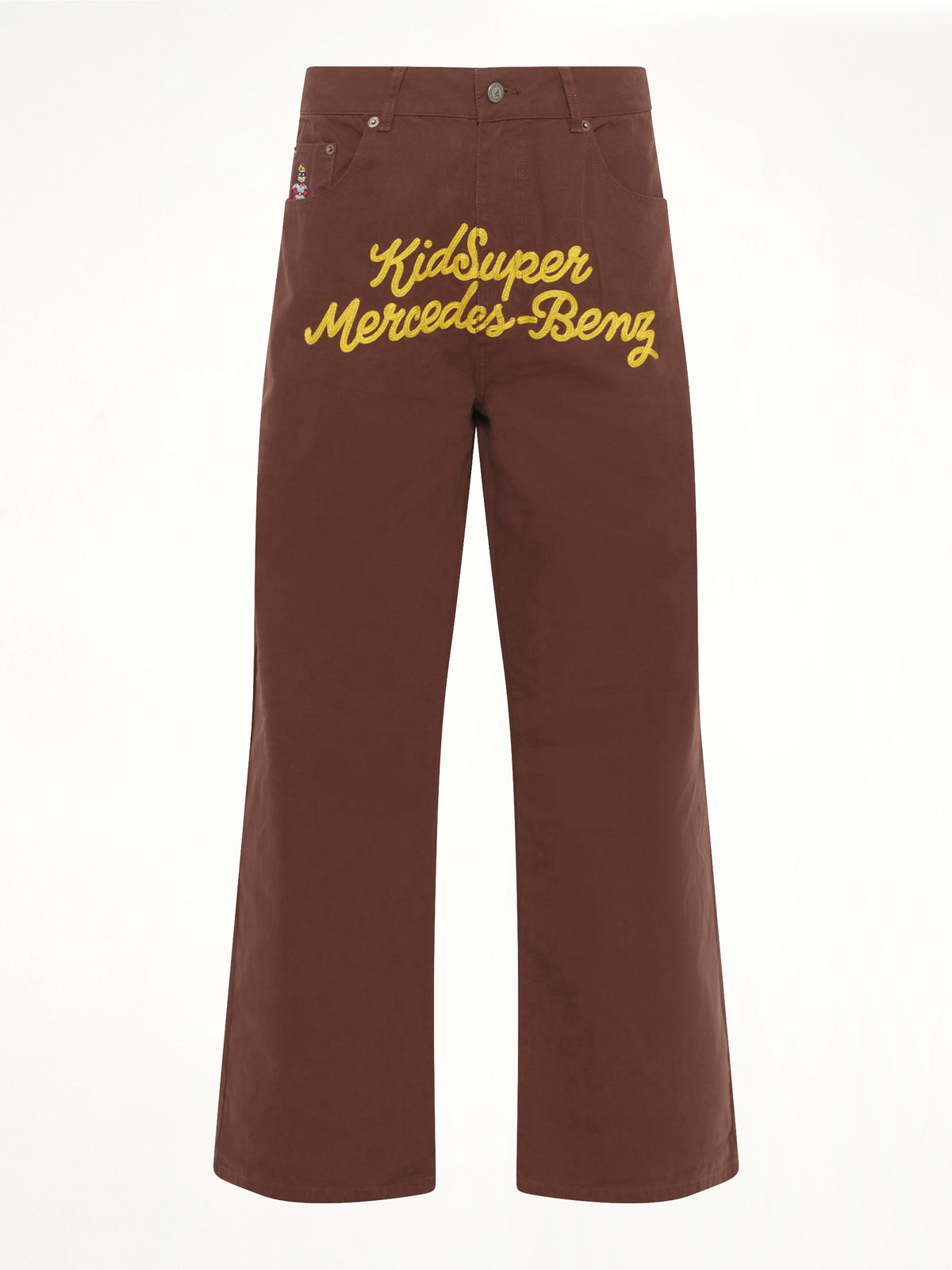 Kidsuper X Mercedes Benz Work Pants in Brown