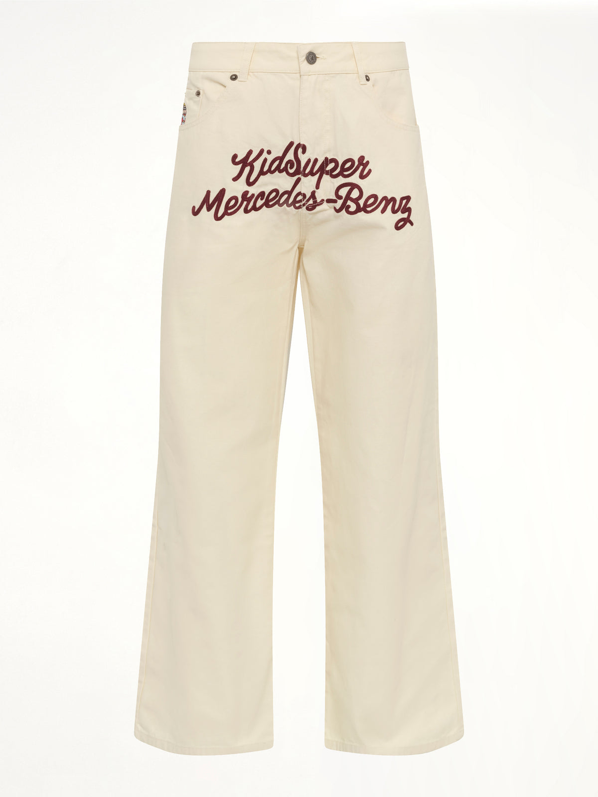 Kidsuper X Mercedes Benz Work Pants in Cream