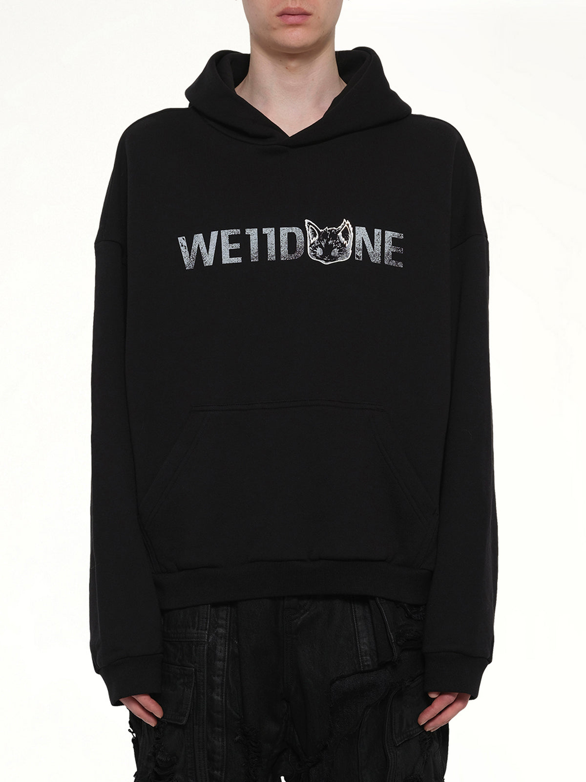 Amber Logo Hoodie in Black
