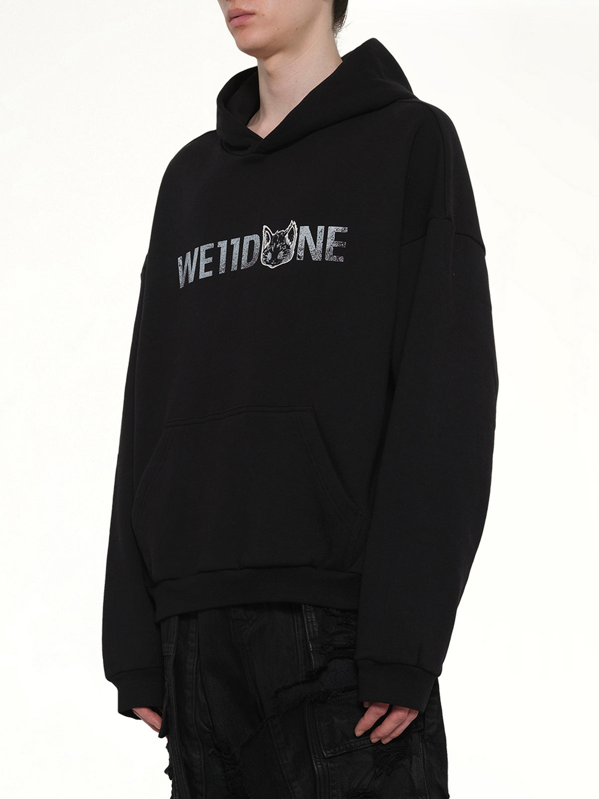 Amber Logo Hoodie in Black