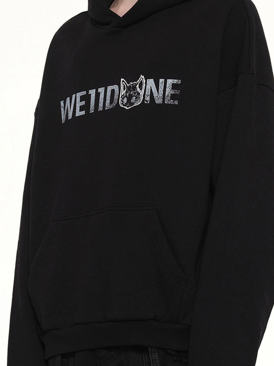 Amber Logo Hoodie in Black