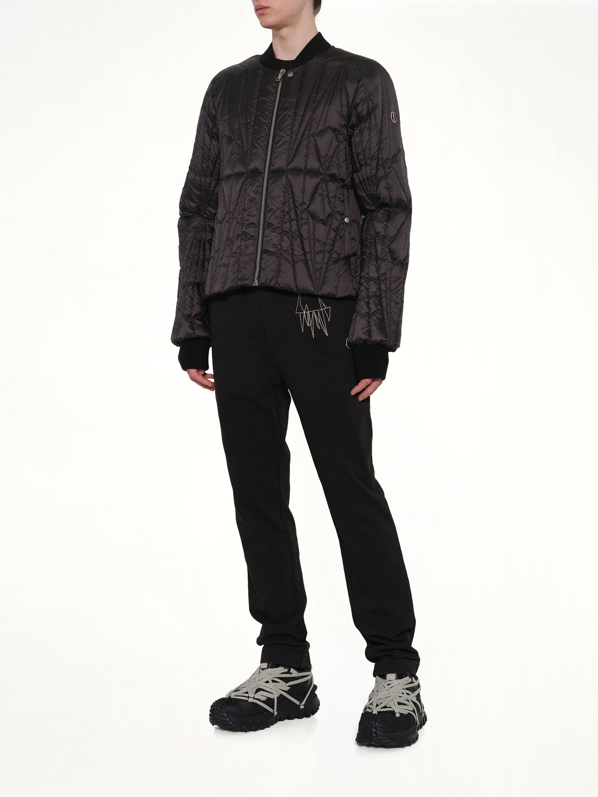 Rick Owens x Moncler Geocamo Flight Jacket in Black