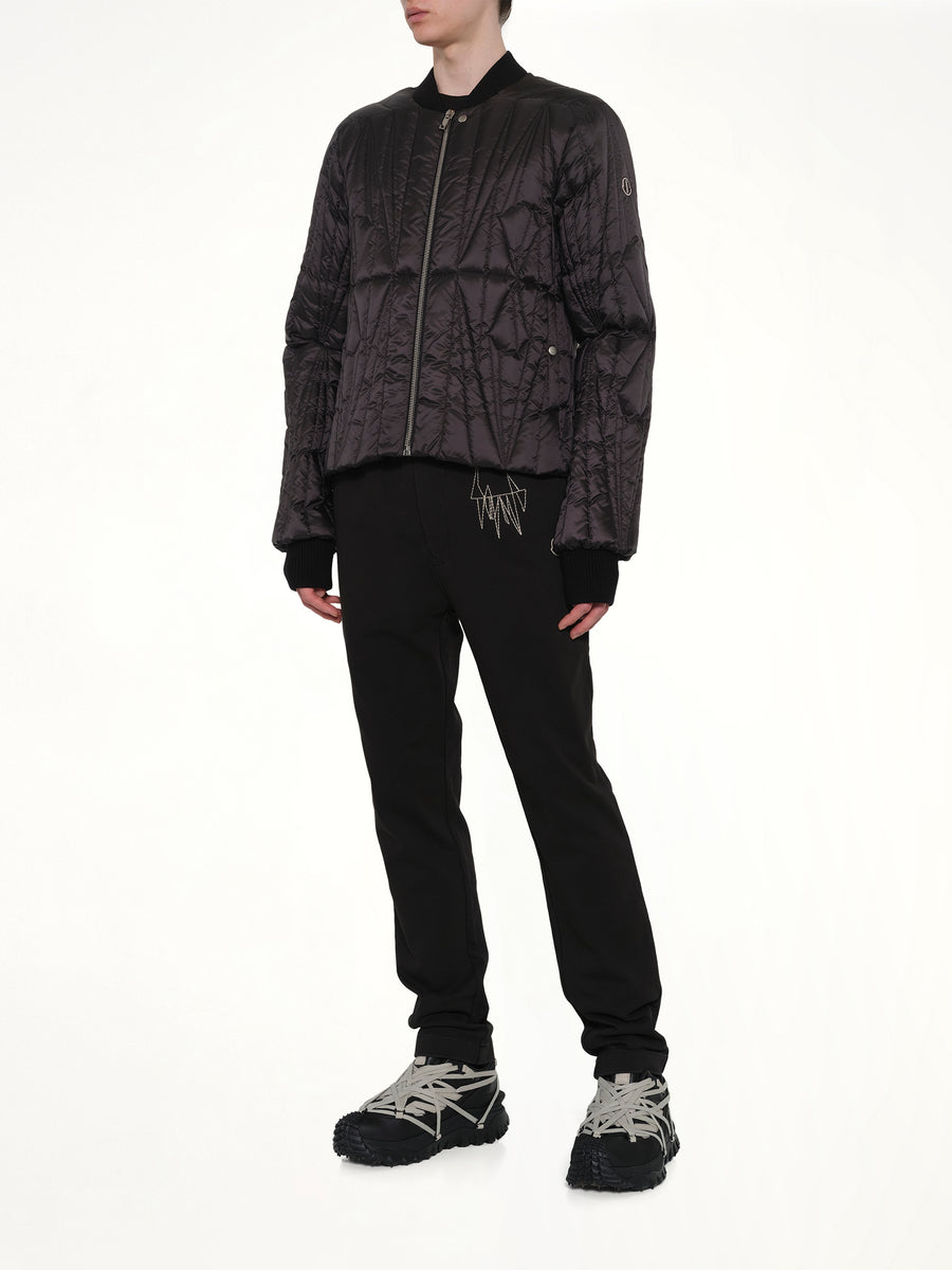 Rick Owens x Moncler Geocamo Flight Jacket in Black