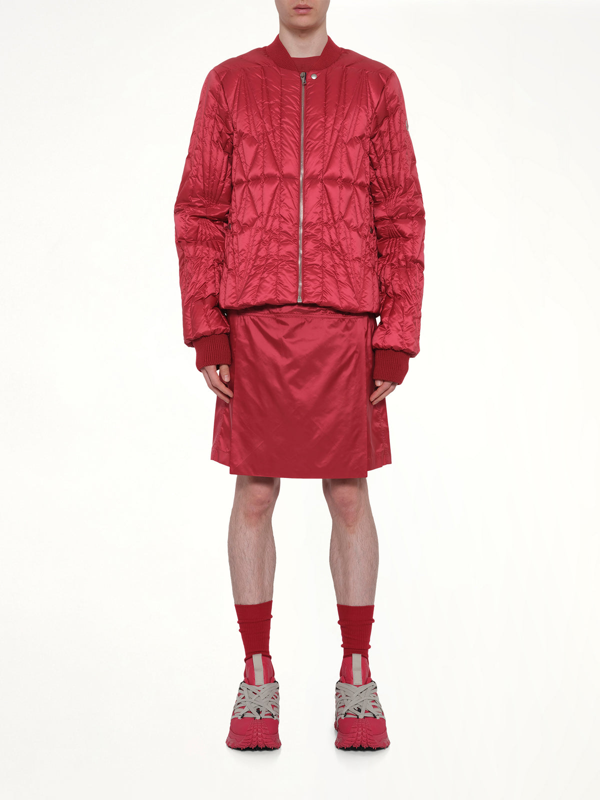 Rick Owens x Moncler Geocamo Flight Jacket in Carnelian