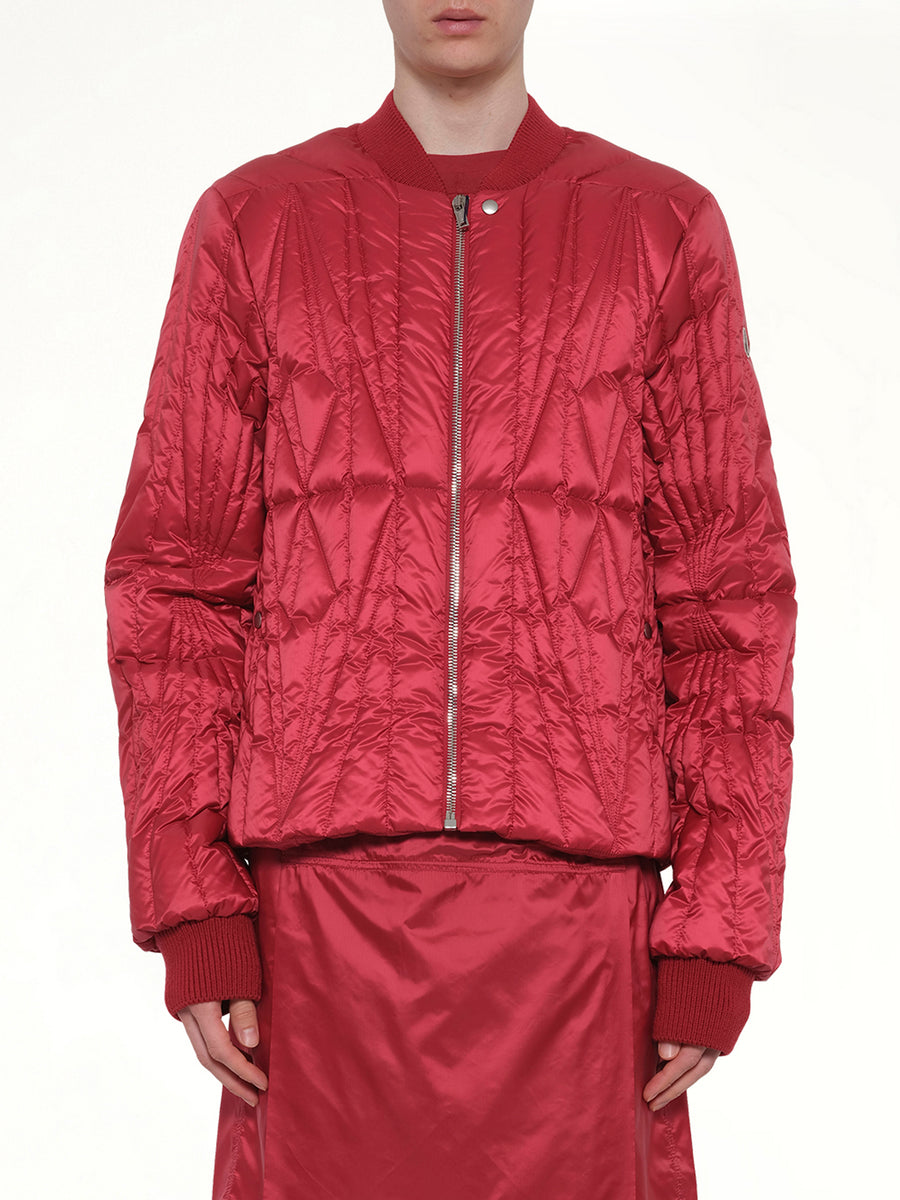 Rick Owens x Moncler Geocamo Flight Jacket in Carnelian