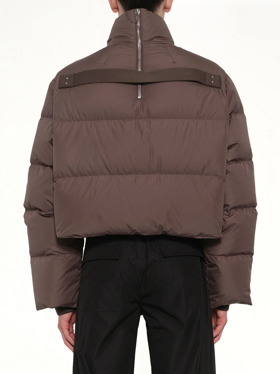 Rick Owens x Moncler Cropped Cyclopic Jacket in Dark Dust