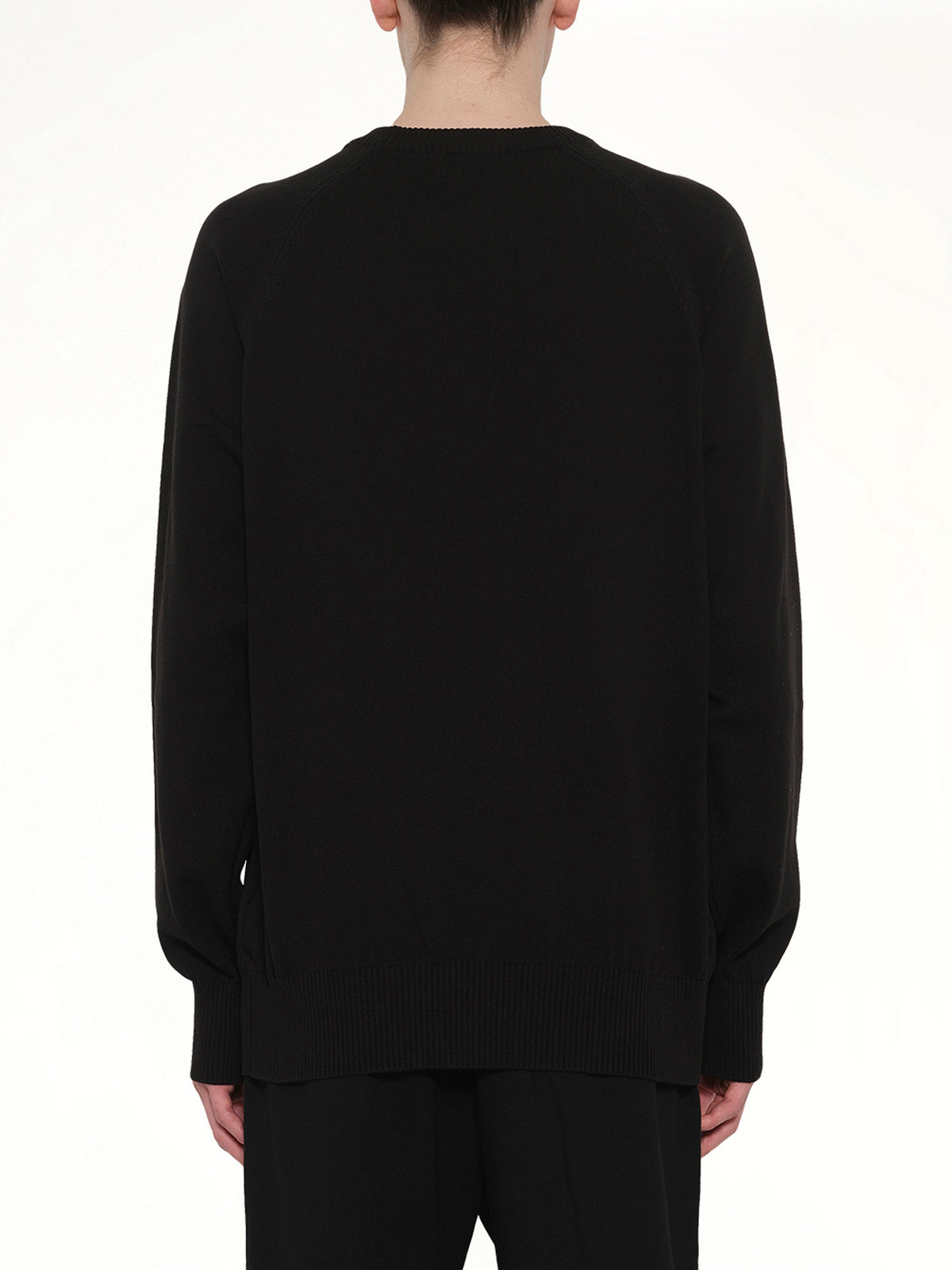 Multi Logo Print Sweater in Black