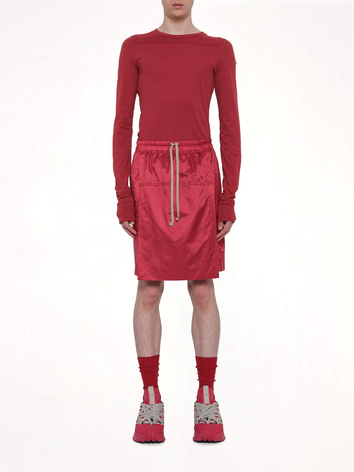 Rick Owens x Moncler Kiltshorts in Carnelian