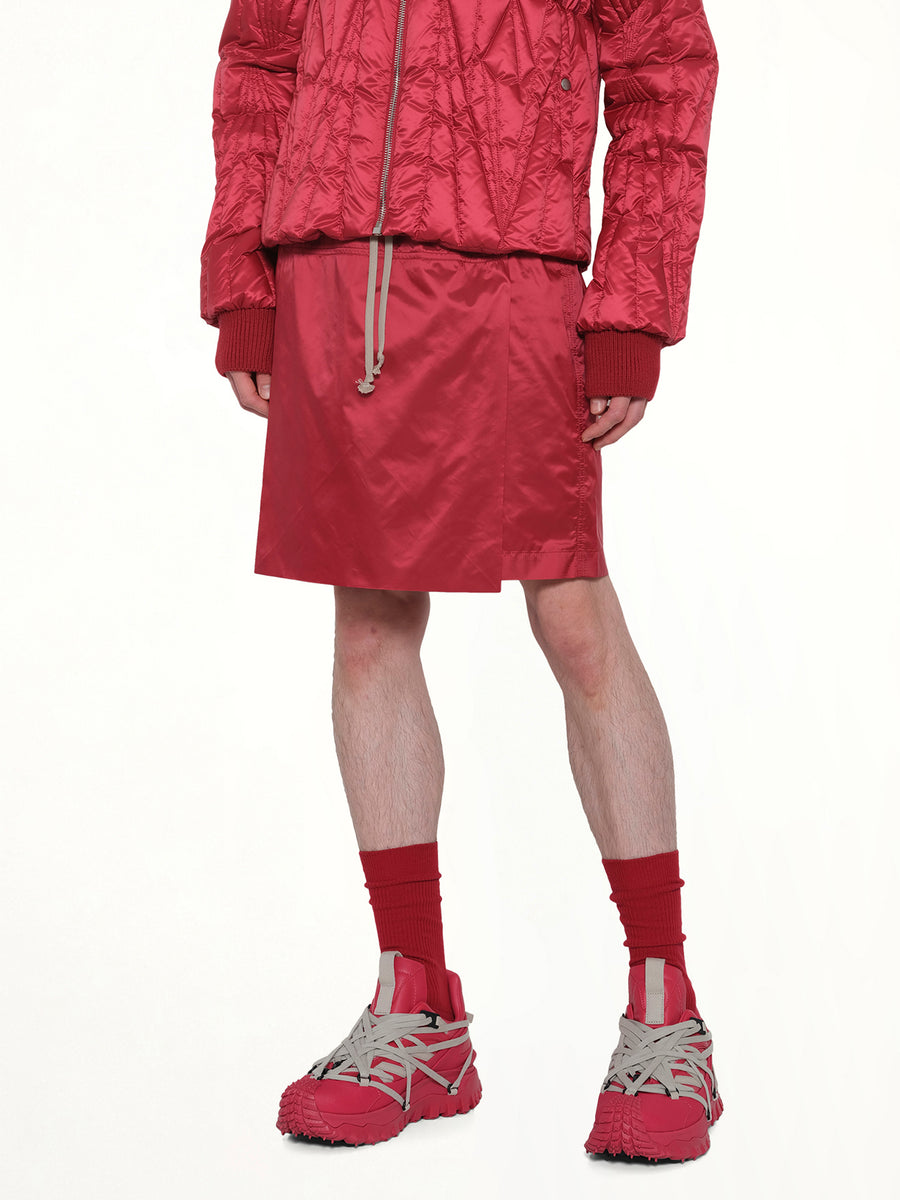 Rick Owens x Moncler Kiltshorts in Carnelian