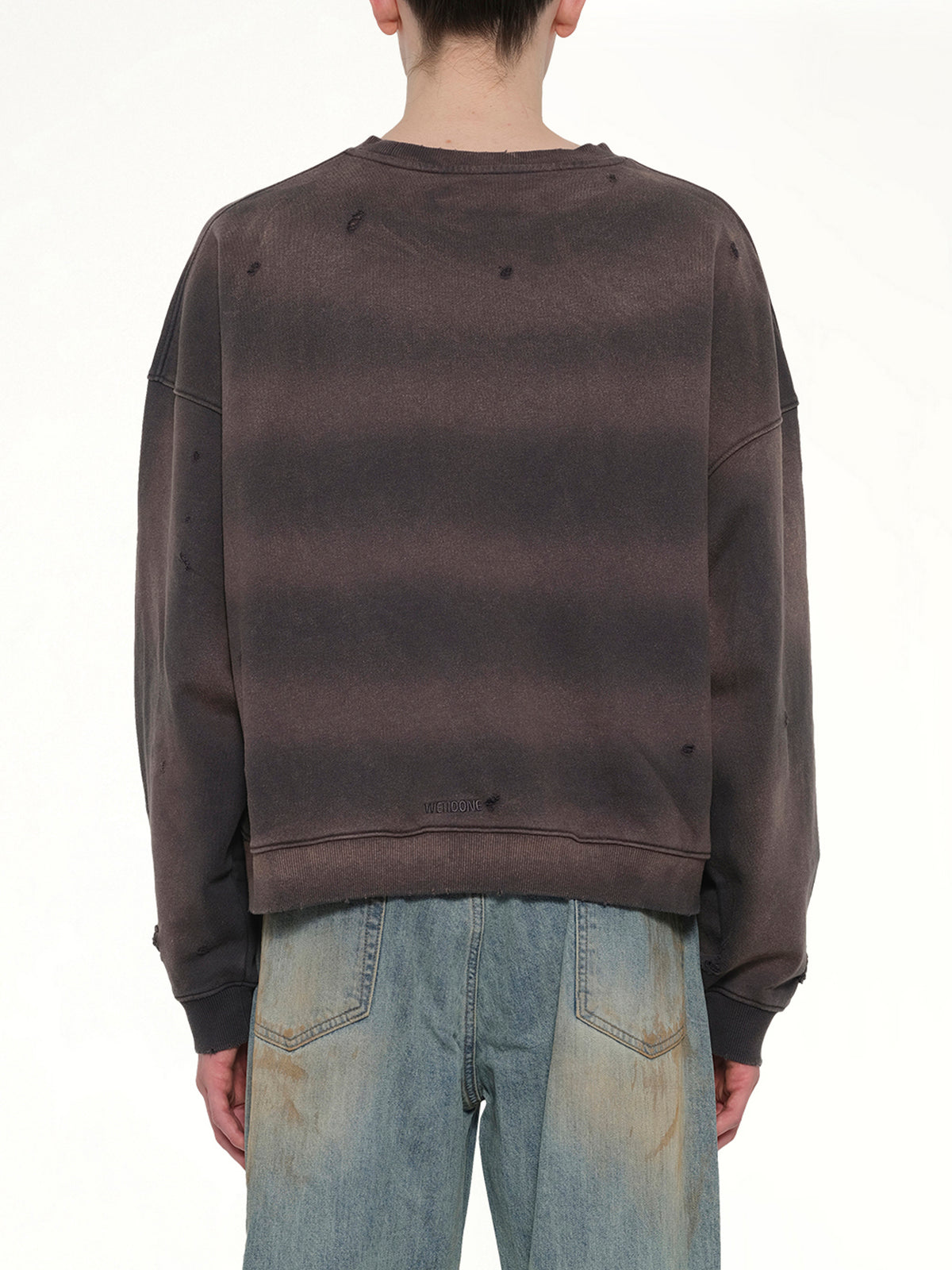 Paper Note Grunge Sweatshirt in Charcoal
