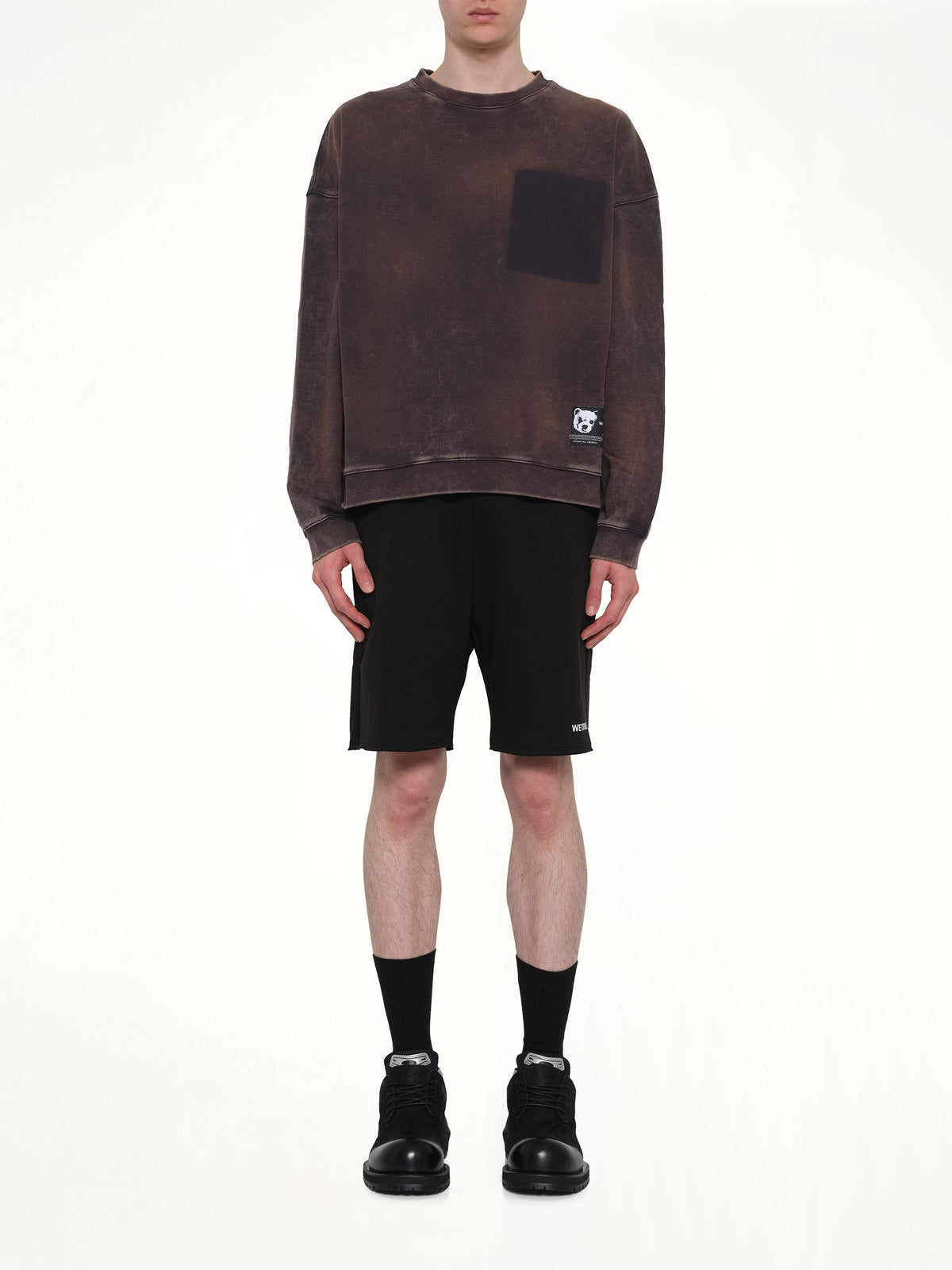 Teddy ID Sweatshirt in Charcoal