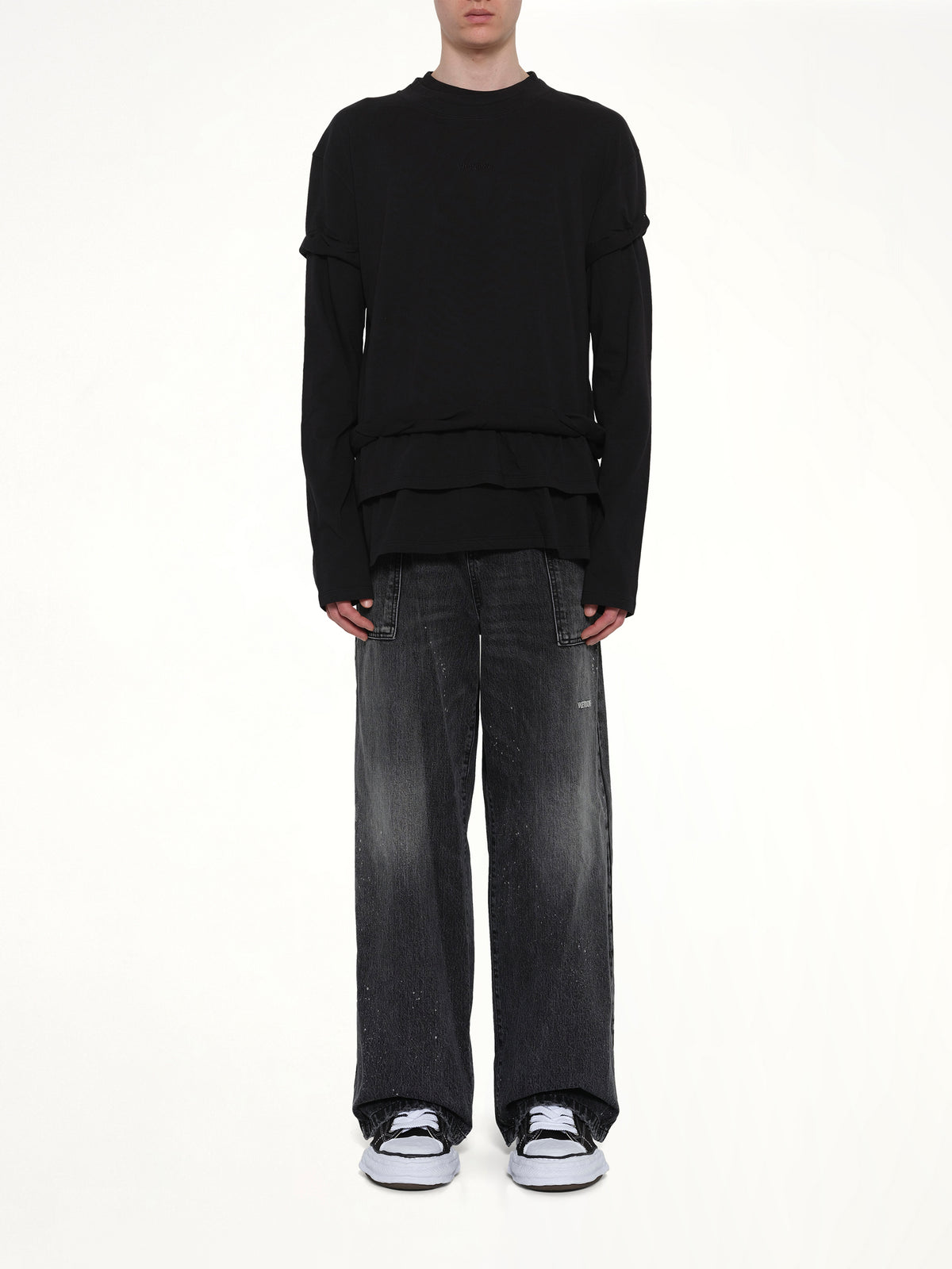 We11Done Triple-Layered T-Shirt in Black