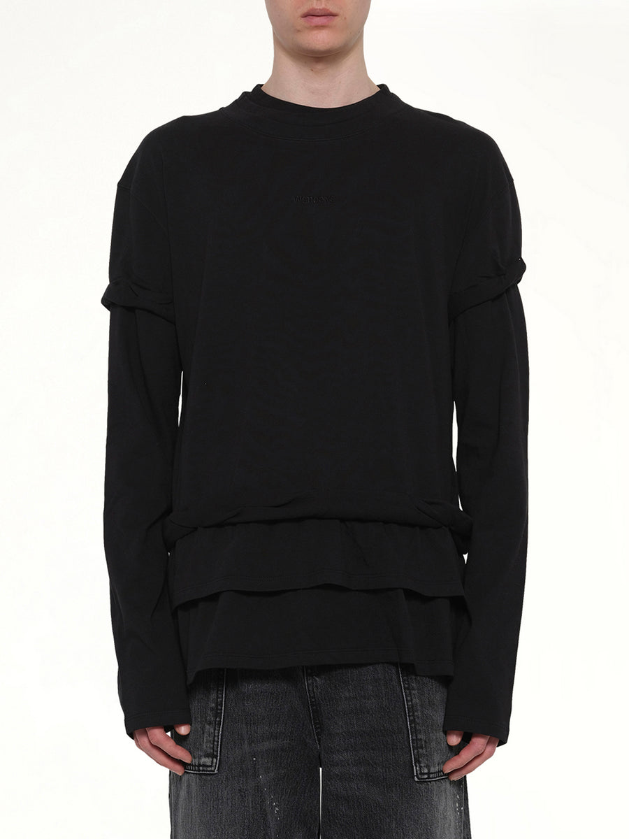 We11Done Triple-Layered T-Shirt in Black