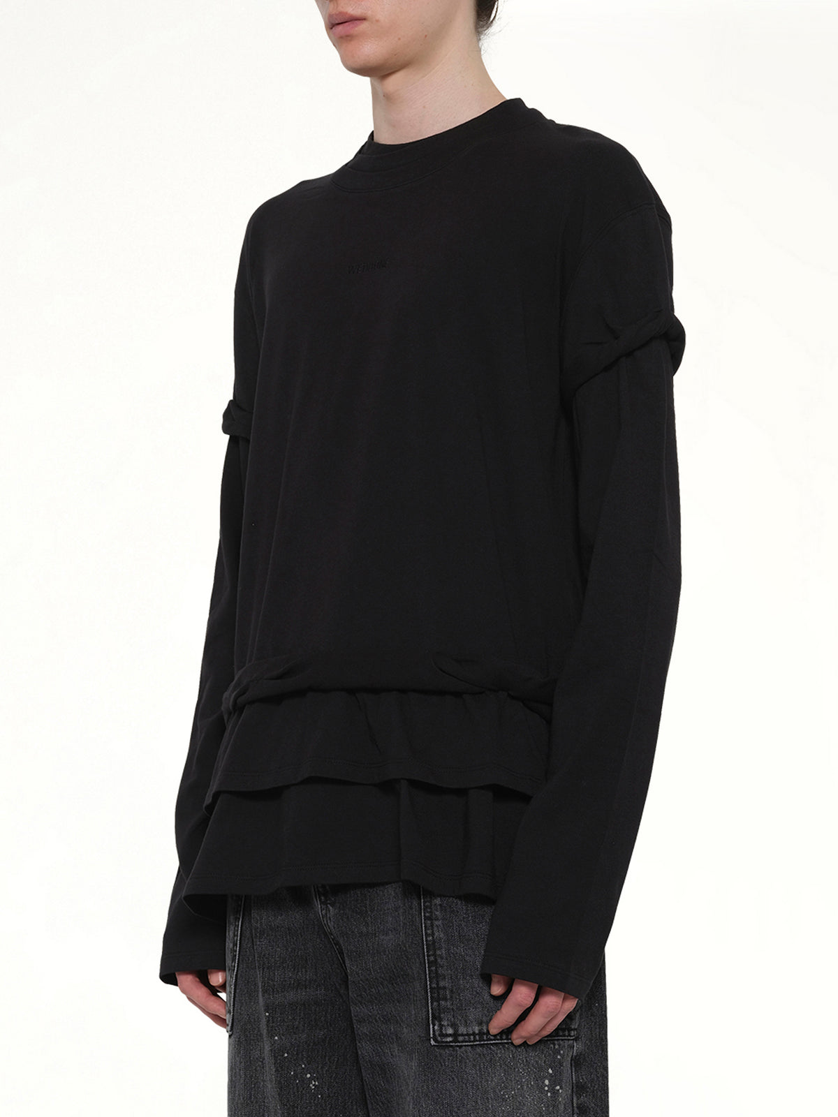 We11Done Triple-Layered T-Shirt in Black