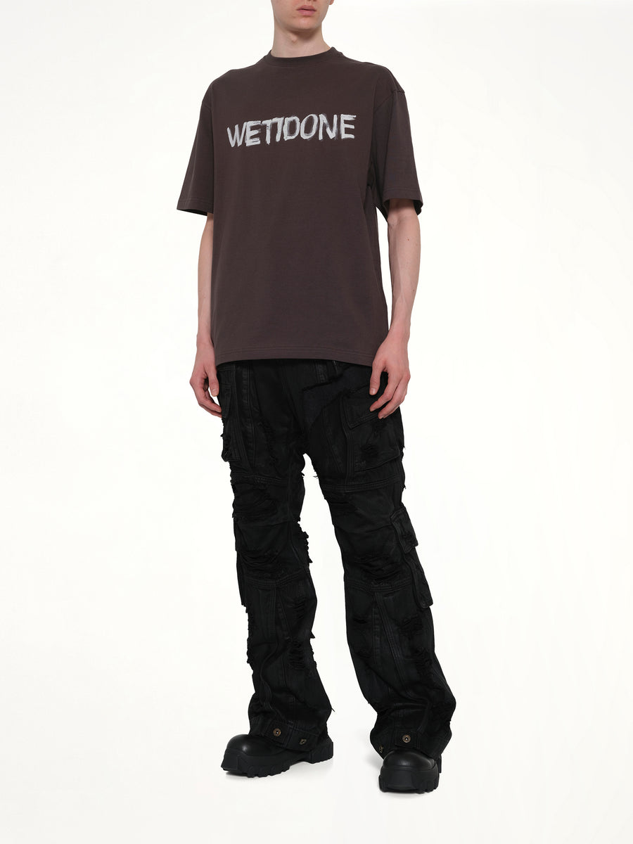 Logo Painted T-Shirt in Charcoal