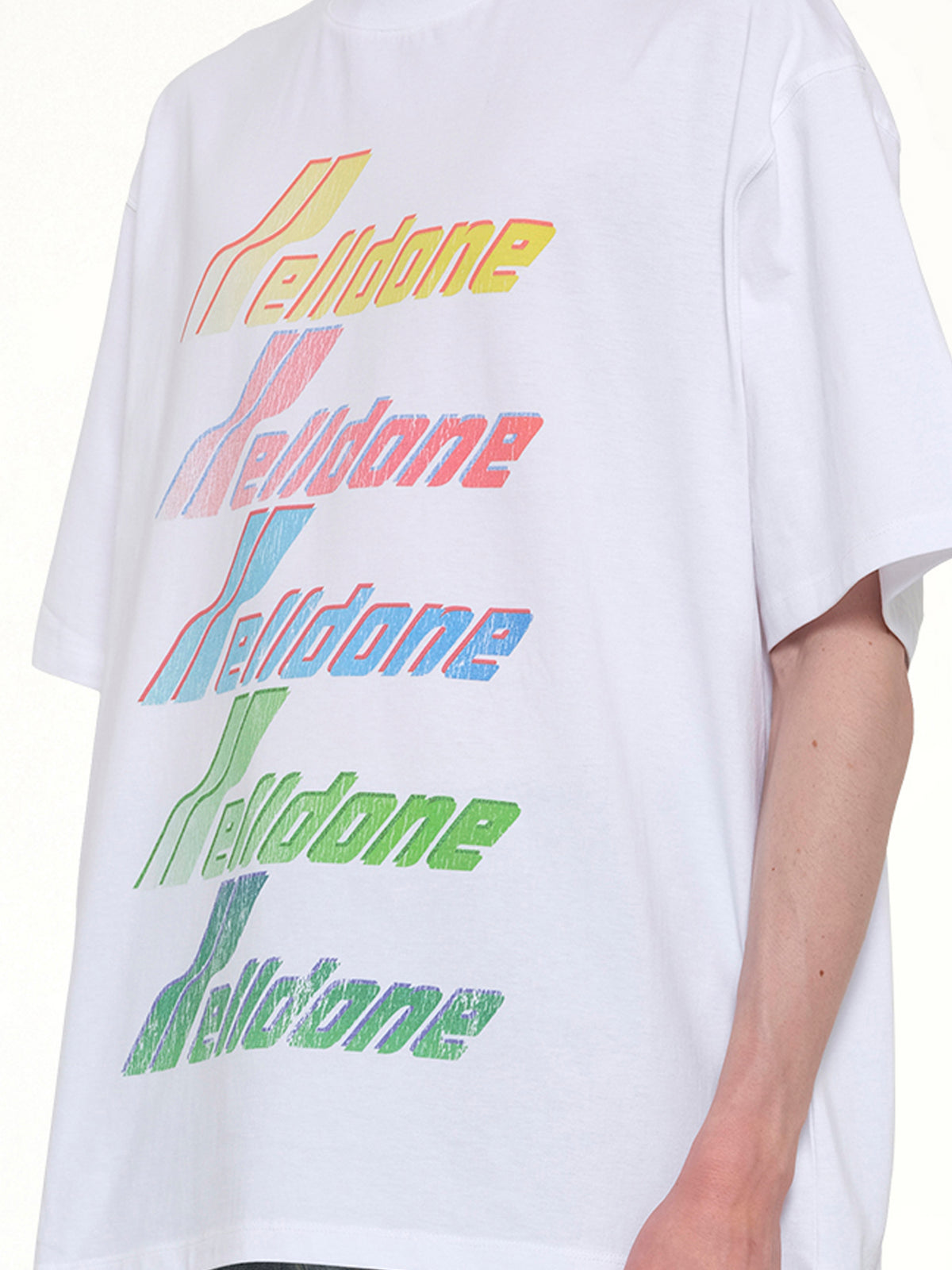 Multi Rainbow Logo T-Shirt in White