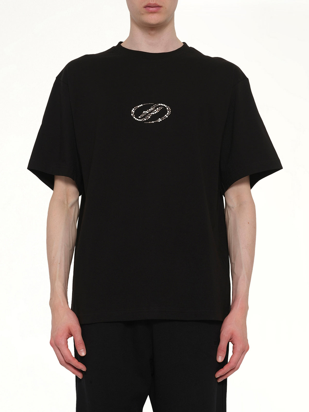 Rhinestone T-Shirt in Black