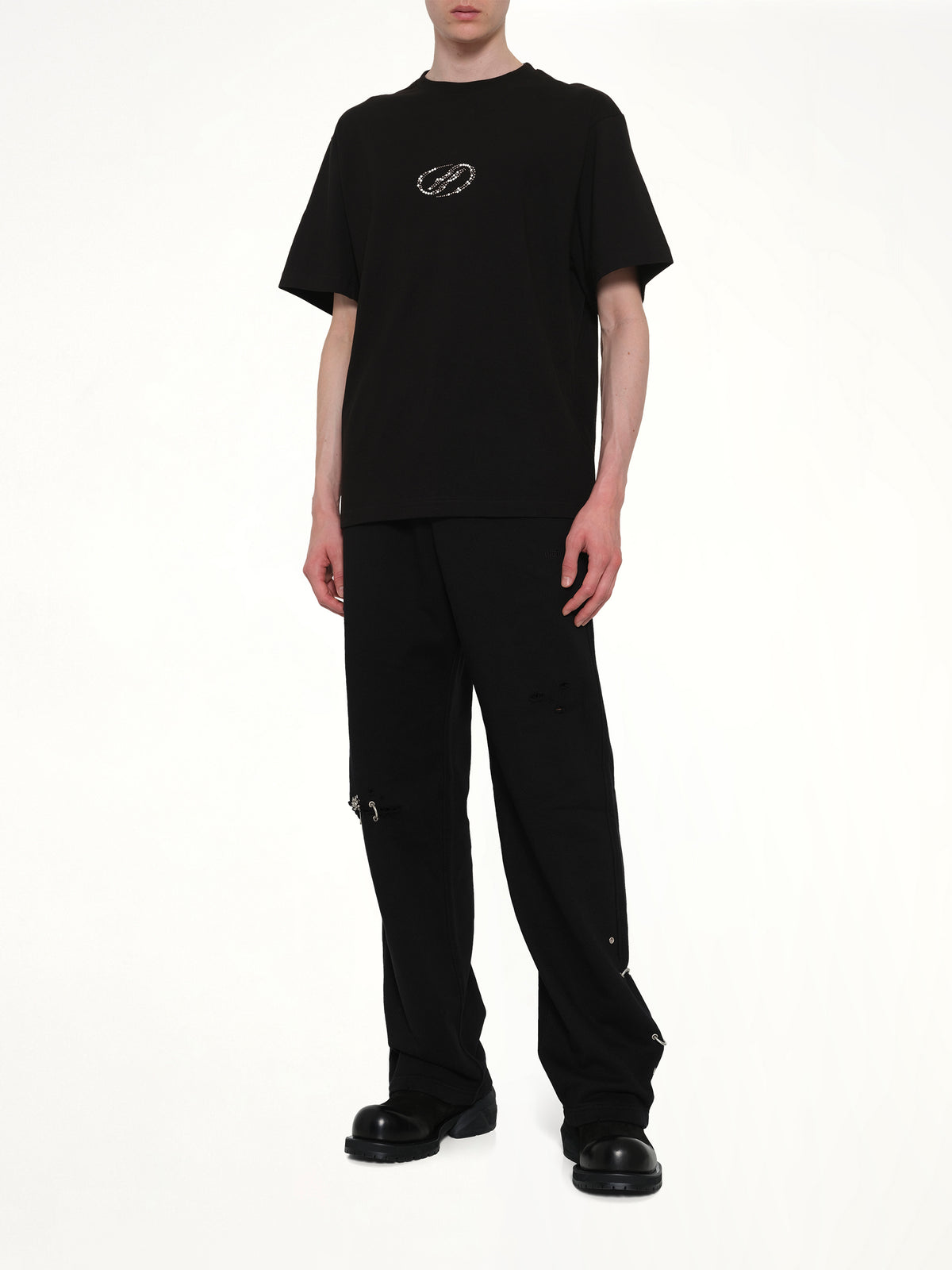 Rhinestone T-Shirt in Black