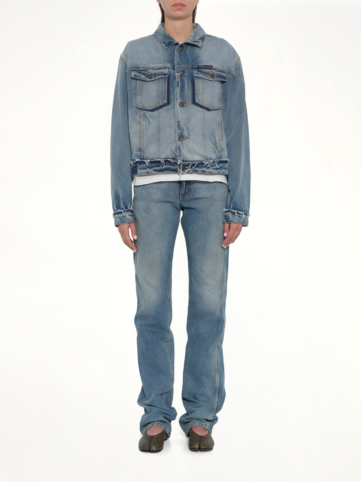 Denim Jacket in Light Blue Indigo