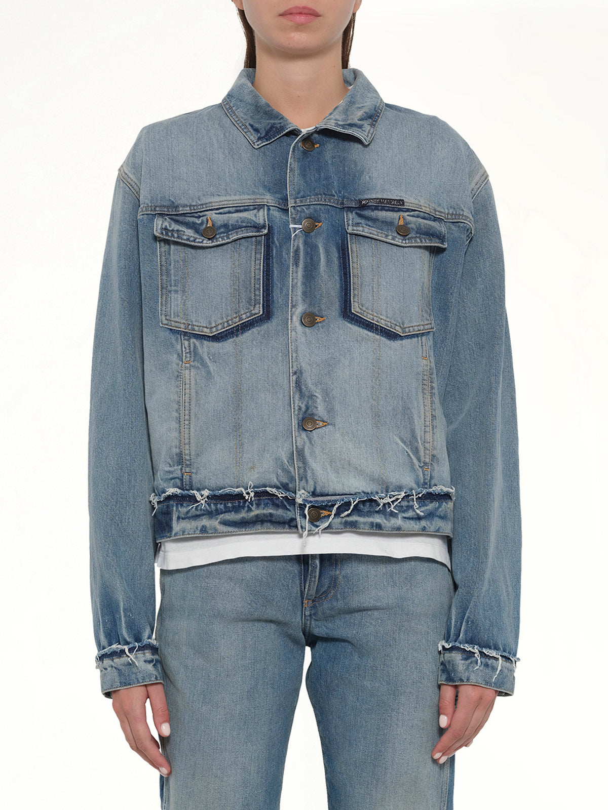 Denim Jacket in Light Blue Indigo