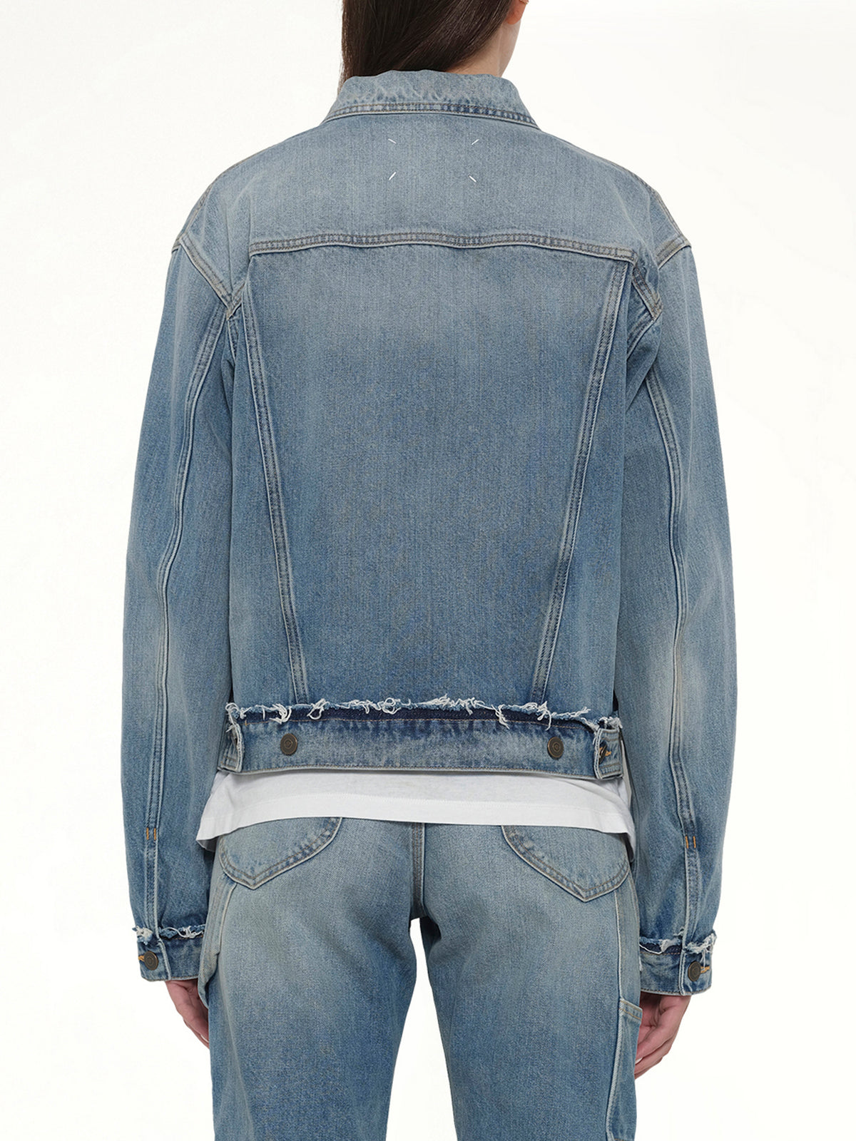 Denim Jacket in Light Blue Indigo