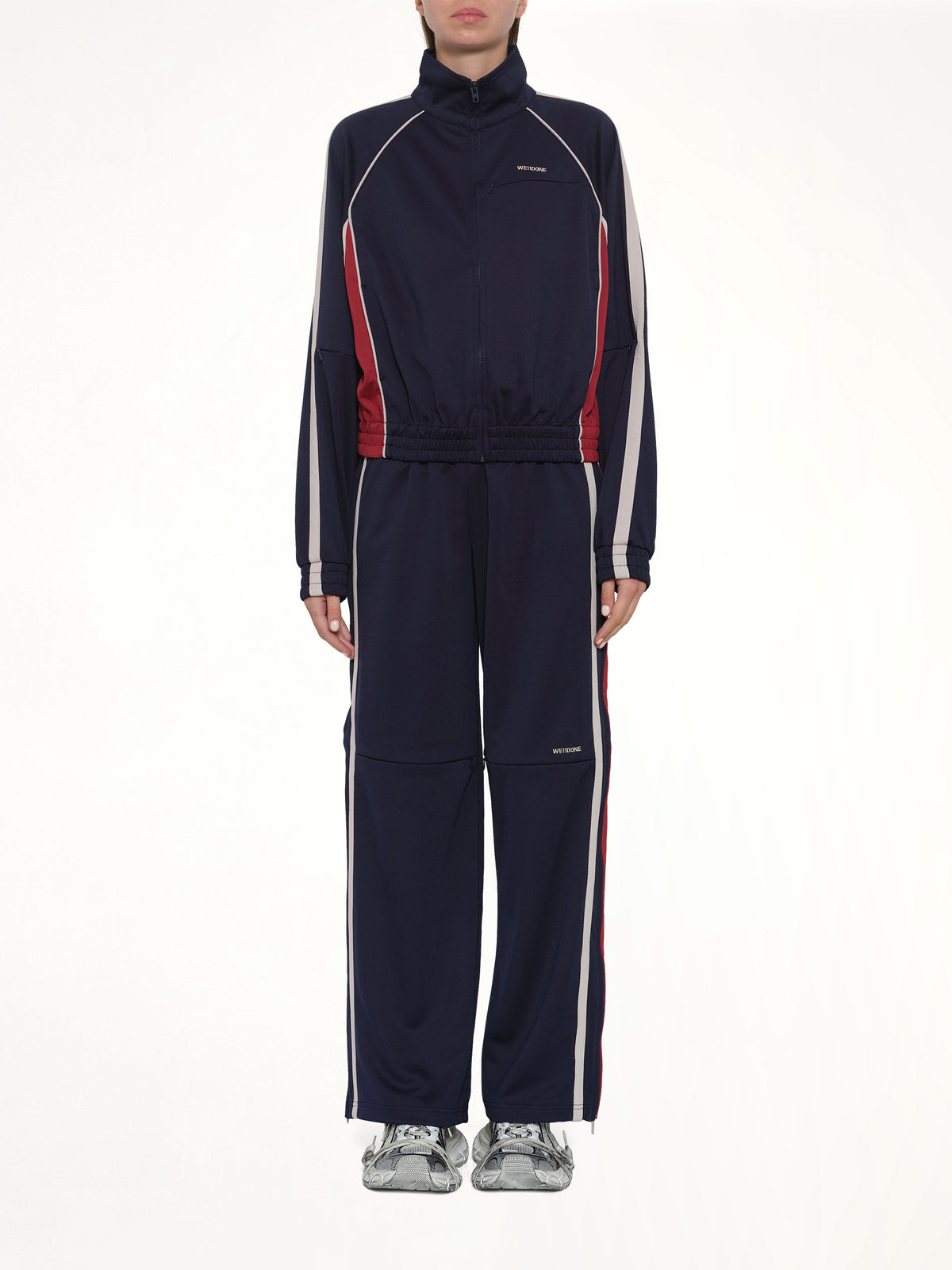 Contrast Track Jacket in Navy