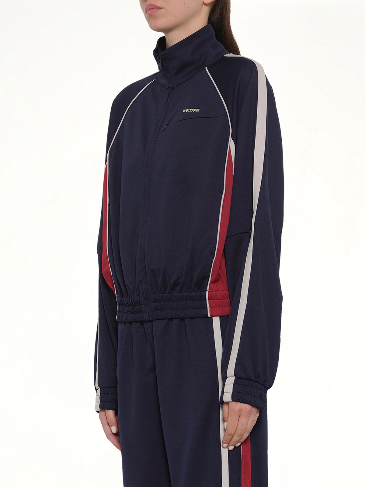 Contrast Track Jacket in Navy