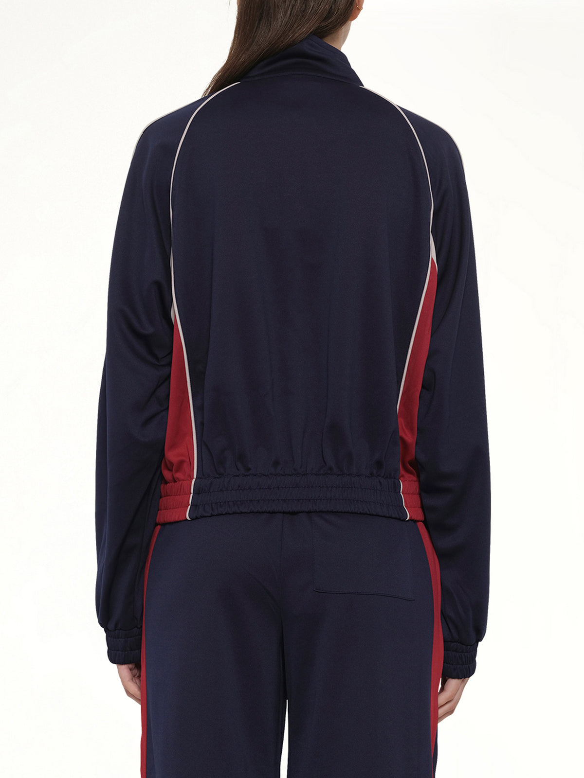Contrast Track Jacket in Navy