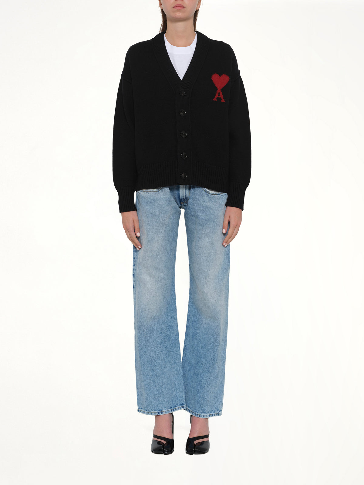 Ami De Coeur Cardigan in Black