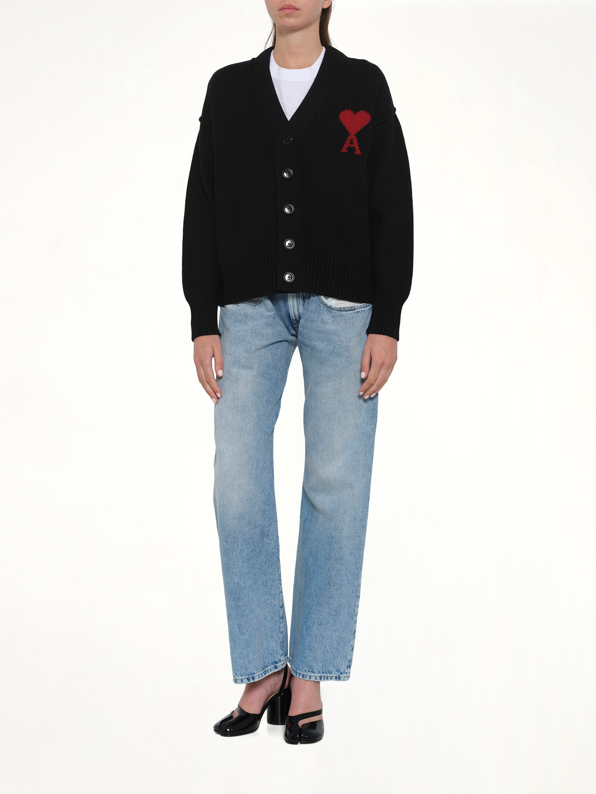 Ami De Coeur Cardigan in Black