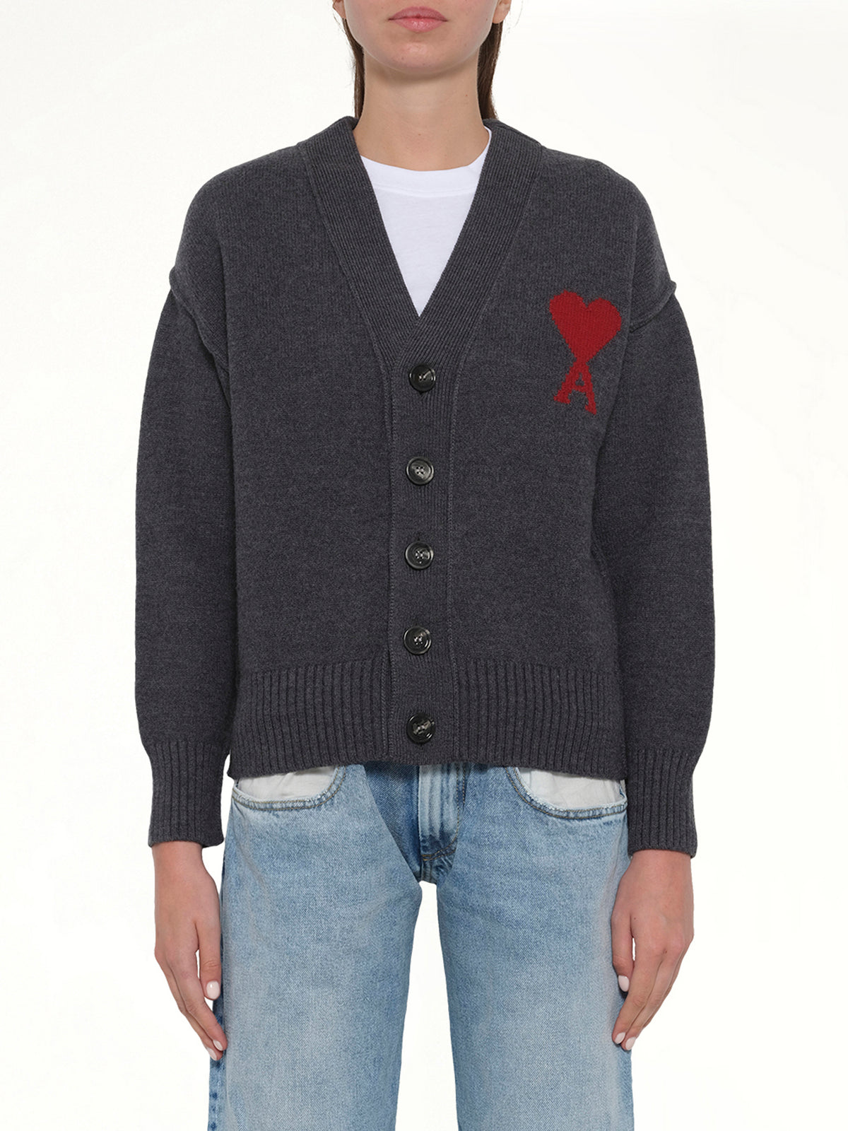 Ami De Coeur Cardigan in Grey
